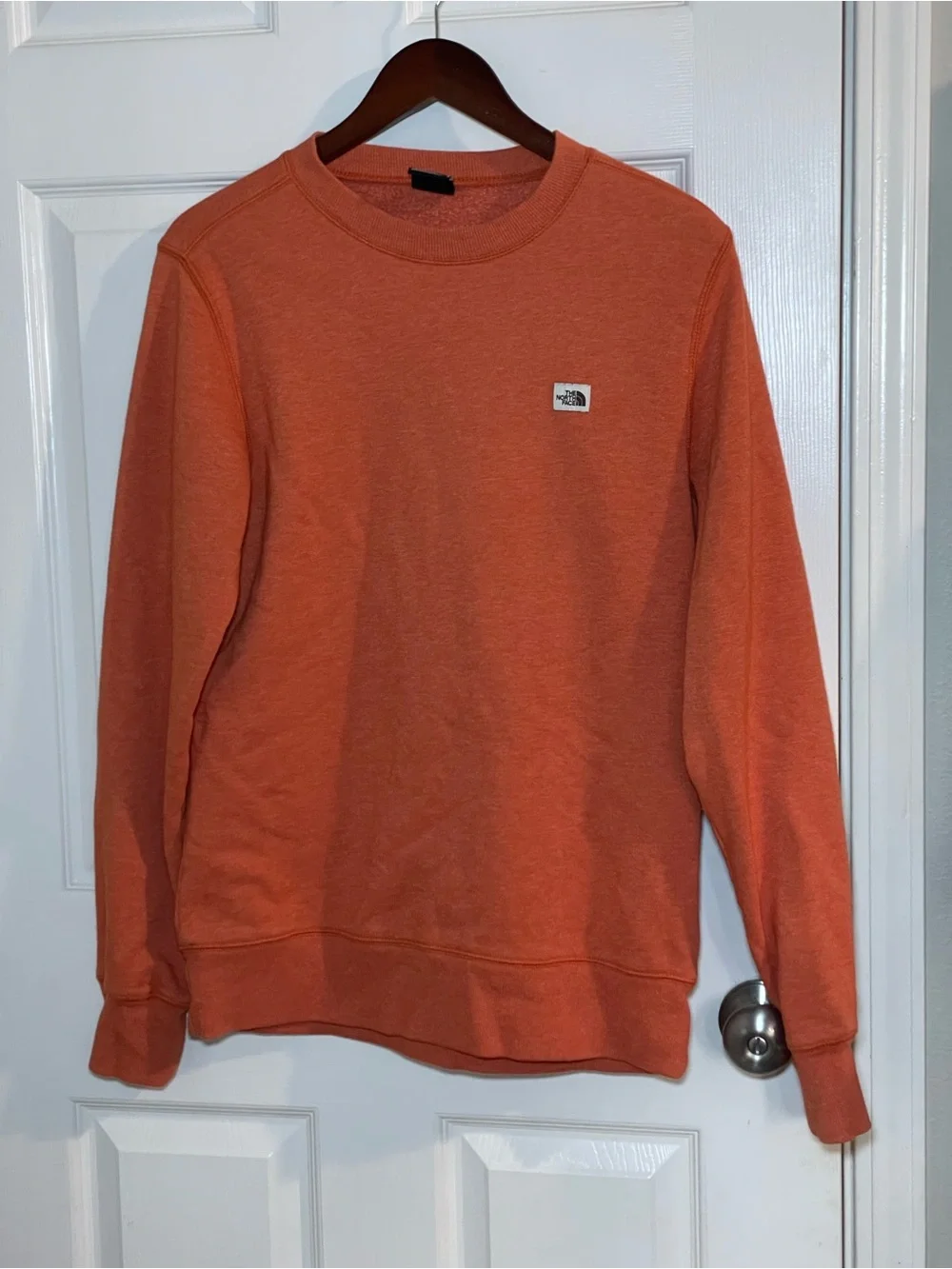 The North Face Heritage Patch Crewneck Sweatshirt Orange Men’s Small
